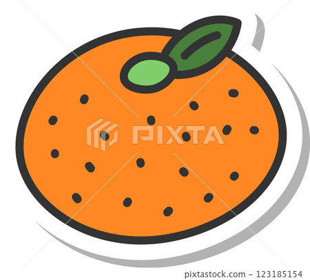 Sticker fruit single icon - Mandarin orange Sticker fruit single icon - Mandarin orange 123185154