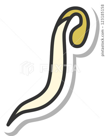 貼紙蔬菜單一圖示：豌豆 123185158