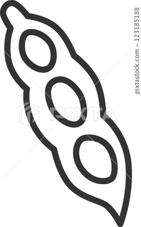 線描蔬菜單一圖示：毛豆 123185188