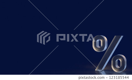 The percent for Tax or Business concept 3d Rendering. The percent for Tax or Business concept 3d Rendering. 123185544