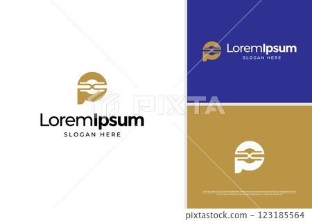 Minimalist letter P O or O P monogram logo vector design. Luxury of Initial P or O unity logo design template 123185564