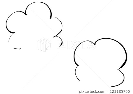 簡單的手繪蒸氣插畫素材向量 123185700