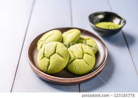 Image material of matcha and matcha cookies 123185778
