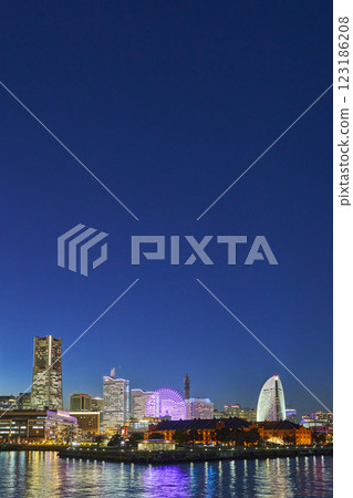 橫濱港未來區夜景地標塔紅磚倉庫摩天輪 123186208