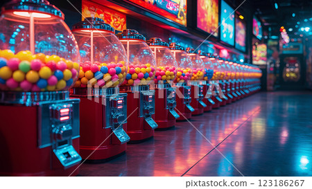 擁有各種扭蛋機的遊樂園 123186267