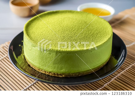 抹茶蛋糕圖片素材 123186310