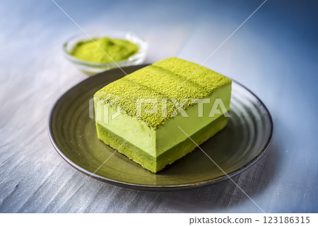 抹茶蛋糕圖片素材 123186315