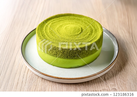 抹茶蛋糕圖片素材 123186316