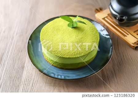 Image material of matcha cake 123186320