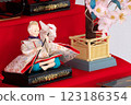 Hina dolls, servant, umbrella holder 123186354
