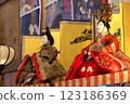 Hina dolls: Emperor and Empress dolls, female doll focus 123186369