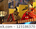 Hina dolls: Emperor and Empress dolls, male doll focus 123186370