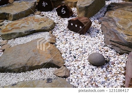 Exterior construction, exterior, gardening, garden stones, materials, background Exterior construction, exterior, gardening, garden stones, materials, background 123186417