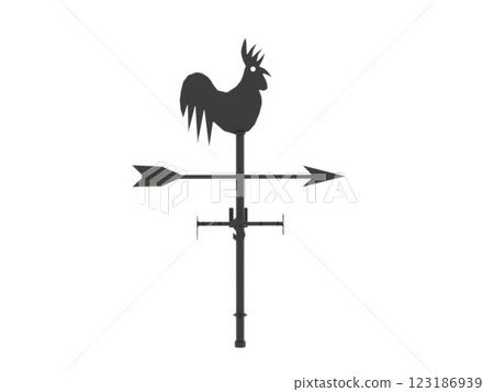 Simple silhouette of a weathervane 123186939