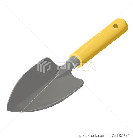 Garden trowel gardening tool isometric 123187255