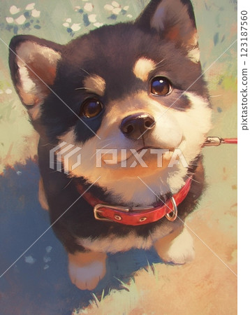 柴犬 黑色柴犬 寵物 可愛 123187560