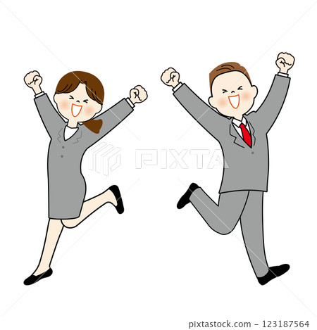 女孩構成西裝套裝男女 123187564