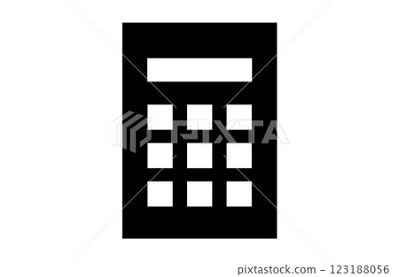 Calculator monochrome icon Calculator monochrome icon 123188056