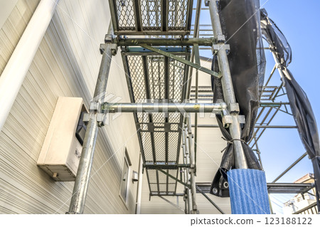 Exterior wall repair work for detached houses, exterior wall, exterior insulation renovation 123188122