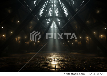 Artistic performances stage light background with spotlight illuminated the stage for contemporary modern dance. Empty stage with monochromatic colors and lighting design. Entertainment show. Artistic performances stage light background with spotlight illuminated the stage for contemporary modern dance. Empty stage with monochromatic colors and lighting design. Entertainment show. 123188720