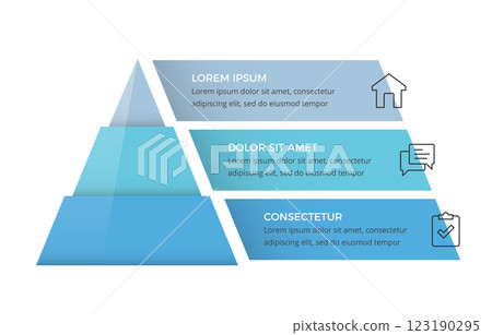 Pyramid Diagram with 3 Elements Pyramid Diagram with 3 Elements 123190295