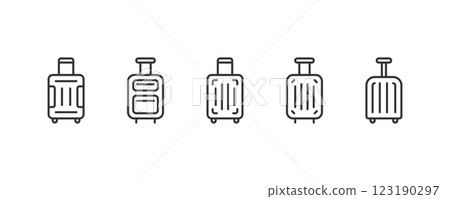 Suitcase Line Icons Suitcase Line Icons 123190297
