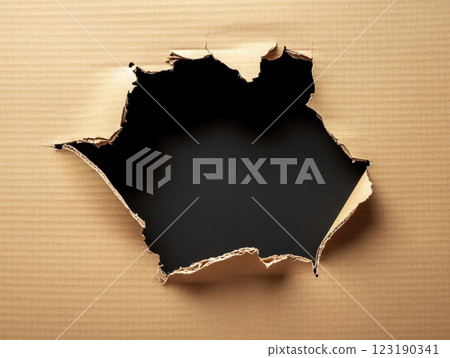 Hole in Cardboard 123190341
