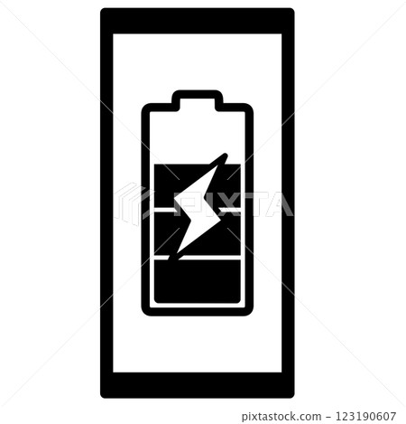 Charging symbol displayed on smartphone 123190607