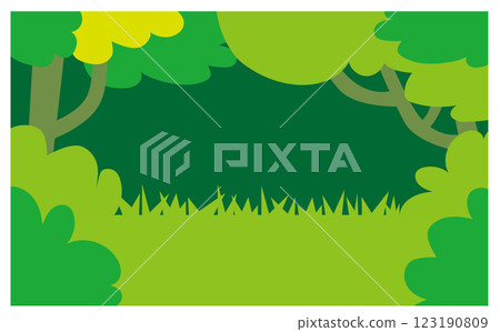 Natural background illustration material with many plants 123190809