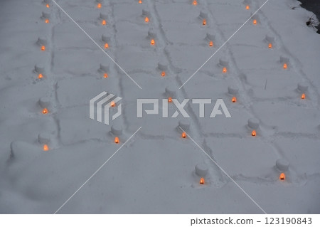 Yunishigawa Kamakura Festival at dusk, Tochigi 123190843