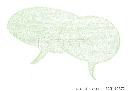 Separate green speech bubble on transparent background 123190872