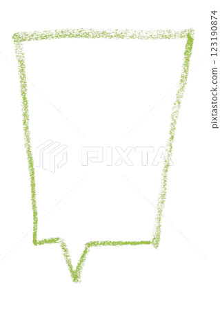Separate green speech bubble on transparent background 123190874