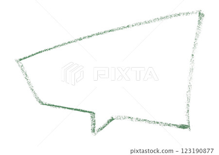 Separate green speech bubble on transparent background 123190877