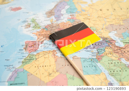 Bangkok, Germany December 10, 2023 Thailand map in world map paper. 123190893