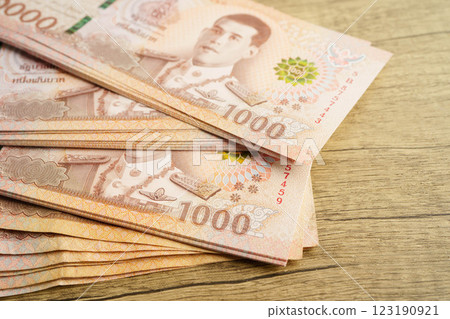 Thai baht banknote money, investment economy, accounting business and banking. Thai baht banknote money, investment economy, accounting business and banking. 123190921