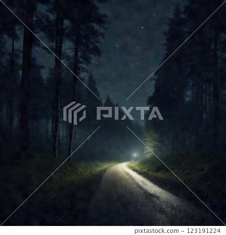 Midnight forest road 123191224