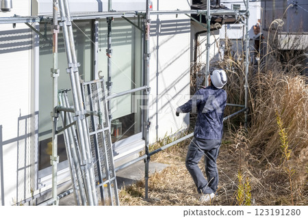 Exterior wall repair work for detached houses Exterior wall repair work for detached houses 123191280