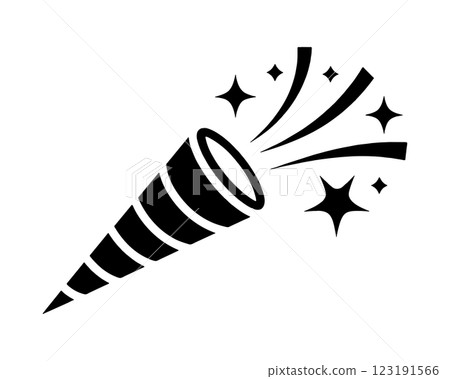 Pictogram illustration of party goods crackers, cut out on transparent background Pictogram illustration of party goods crackers, cut out on transparent background 123191566