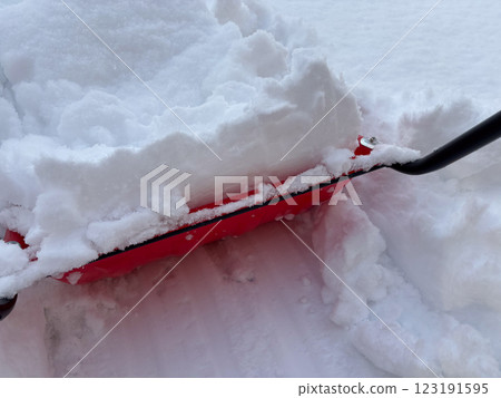 Snow dump, snow removal work, winter, heavy snow, shovel, image Snow dump, snow removal work, winter, heavy snow, shovel, image 123191595