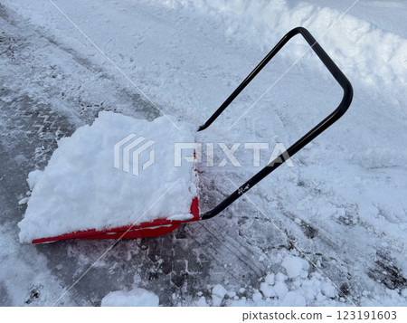 Snow dump, snow removal work, winter, heavy snow, shovel, image Snow dump, snow removal work, winter, heavy snow, shovel, image 123191603