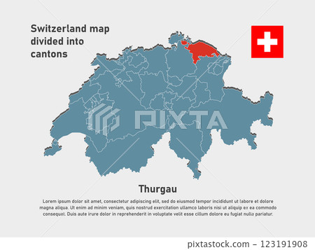 Vector map Switzerland - Canton of Thurgau Vector map Switzerland - Canton of Thurgau 123191908