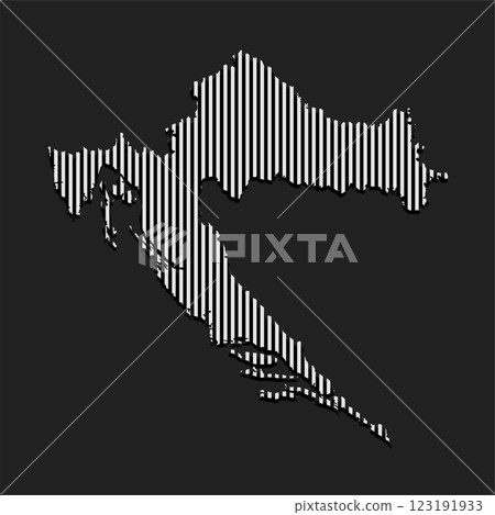Abstract map Croatia, parallel grey lines 123191933