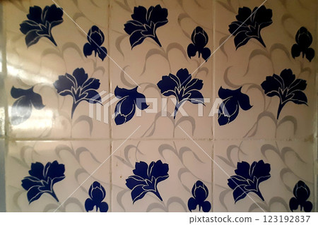Floral Prints on Wall Tiles Floral Prints on Wall Tiles 123192837