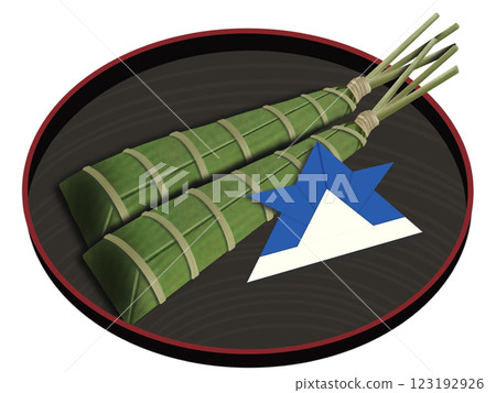 Origami blue helmet and rice dumplings 123192926