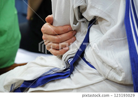 Hands of the Missionaries of Charity nun, Mother house in Kolkata, India Hands of the Missionaries of Charity nun, Mother house in Kolkata, India 123193029