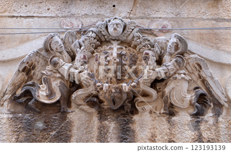 Angels on house facade in Dubrovnik, Croatia Angels on house facade in Dubrovnik, Croatia 123193139
