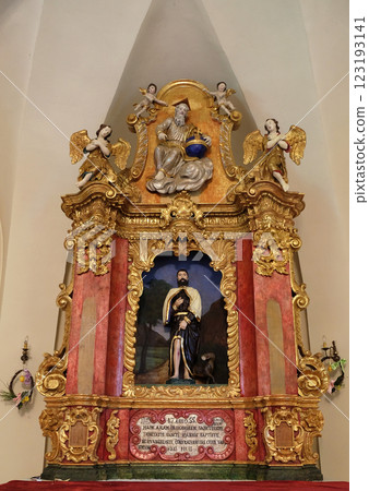 Main altar in chapel of Saint Roch in Zagreb, Croatia Main altar in chapel of Saint Roch in Zagreb, Croatia 123193141