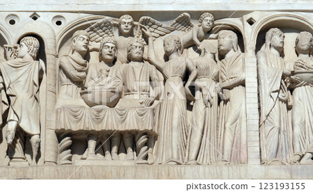 Scenes from life St John the Baptist, Cathedral in Pisa, Italy. Unesco World Heritage Site. Scenes from life St John the Baptist, Cathedral in Pisa, Italy. Unesco World Heritage Site. 123193155