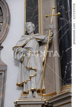 Saint Philip statue on the Provost altar in Wurzburg Cathedral dedicated to Saint Kilian, Bavaria, Germany 123193558