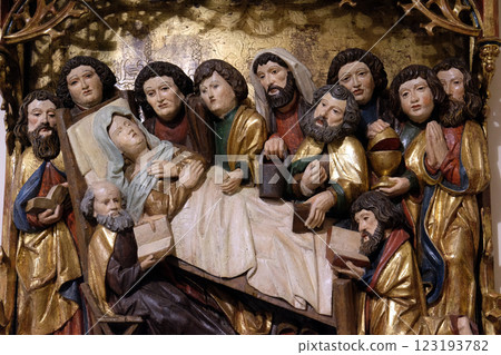 Death of the Virgin Mary, chapel in the Blind Center Saint Raphael in Bolzano, Italy 123193782